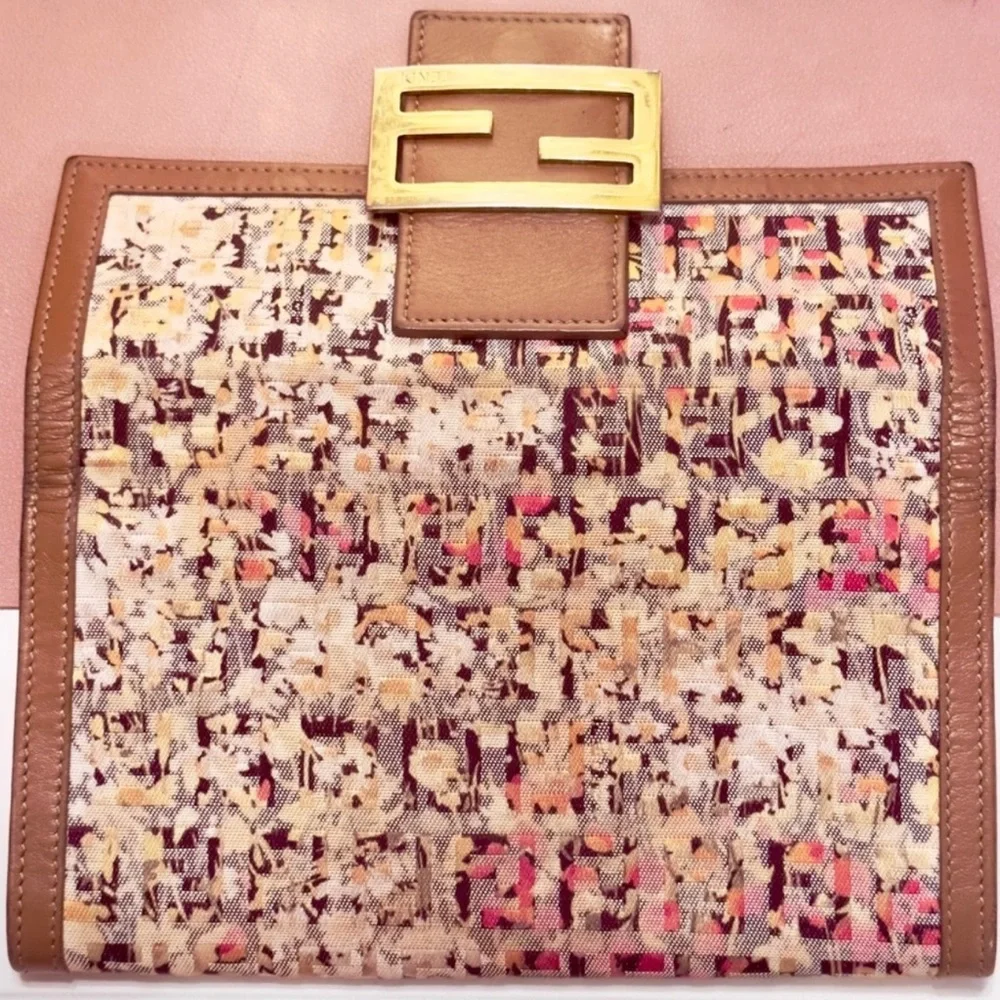 SOLD RARE Fendi Zucca Print Floral Wallet - Picture 10 of 10